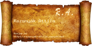 Rezsnyák Attila névjegykártya