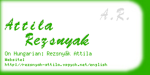 attila rezsnyak business card